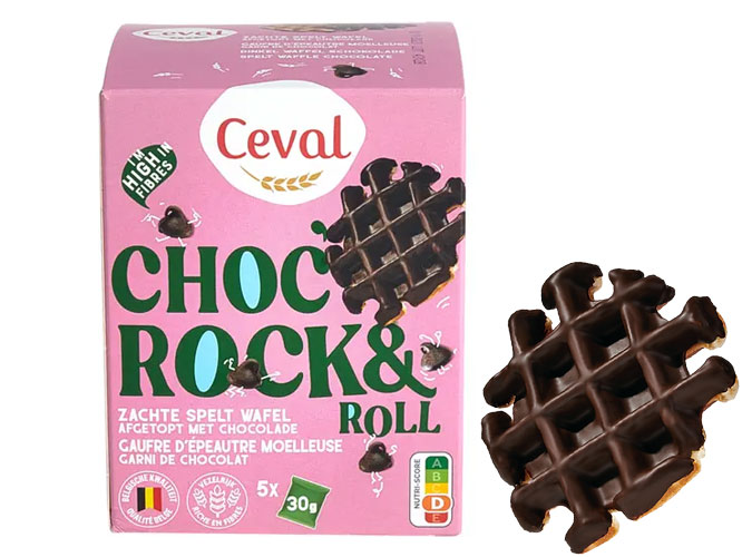 Choc'n Rock&Roll Gaufre épeautre chocolat Ceval