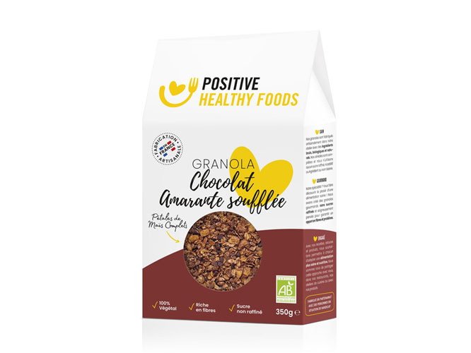 Granola chocolat amarante soufflée Positive Healthy Food